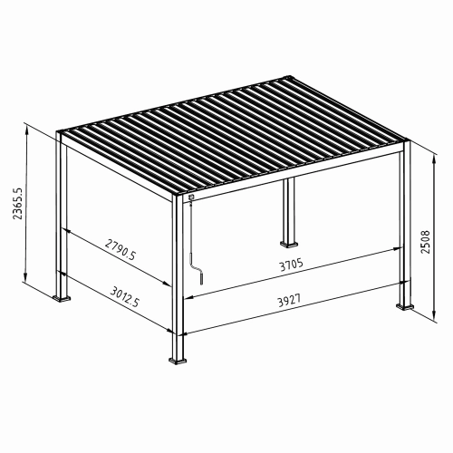 Pergola ogrodowa MIRADOR Premium 111 Delux 3 x 4 m Antracyt